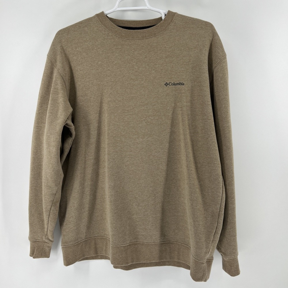 Columbia Sweatshirt Pullover Men's 2XL  XXL Beige Brown Knit Athleisure Fallwear